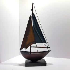 Beautiful Metal Sailboat art.  19 inches tall